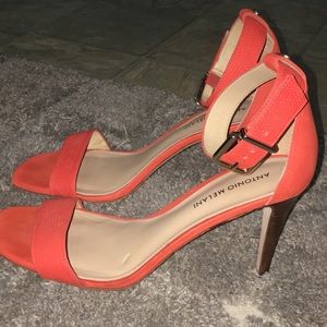 Antonio Melani orange open toe heel